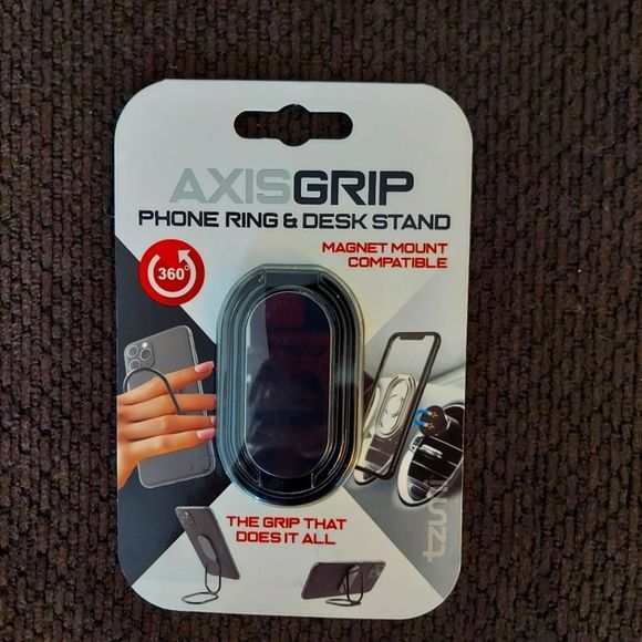 Tzumi Axis Grip Universal Smartphone Ring Holder & Desk Stand - Picture 1 of 3
